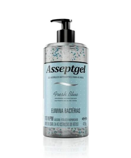 ALCOOL GEL 70º 420 G ASSEPTGEL FRESH AZUL