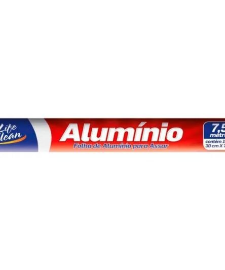 PAPEL ALUMINIO 0,30 X 7,5M LIFE CLEAN