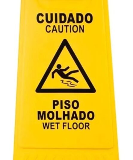 PLACA SINAL PISO MOLHADO S/ LOGO