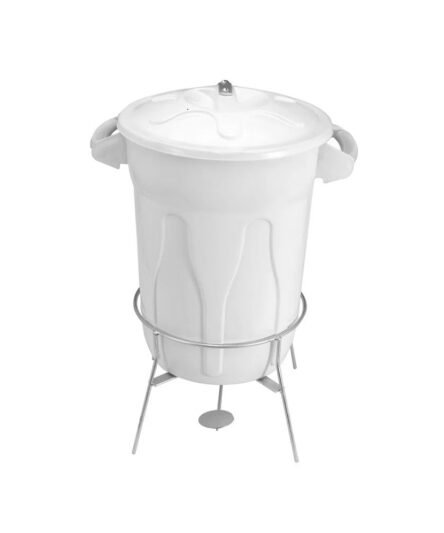 LIXEIRA COM SUPORTE 100 LT BRANCO TULIP