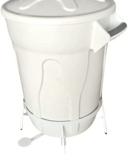 LIXEIRA COM SUPORTE 30 LT BRANCO TULIP
