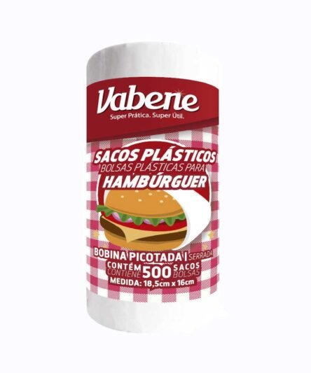 SACOS PLASTICOS PARA HAMBURGUER 20,5X16 C/500UN