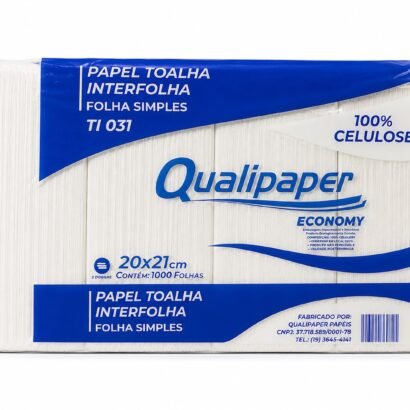 PAPEL TOALHA INTERFOLHA 100% CEL 20X21 C/1000 QUALIPAPER