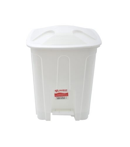 LIXEIRA 15L BRANCA C/PEDAL BR JAGUAR