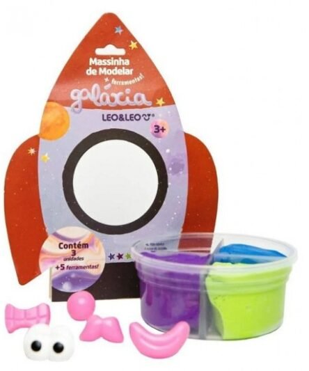 KIT MASSA MODELAR GALAXIA  C/04  CORES + 4 MOLDES