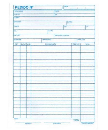 BLOCO PEDIDO  REF 9004