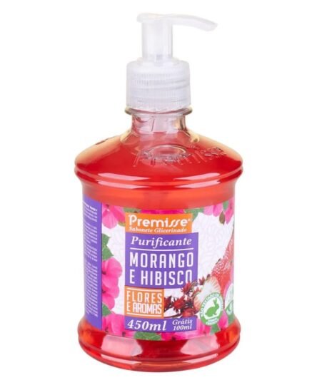 SABONETE LIQ MORANGO E HIBISCO PREMISSE 450ML