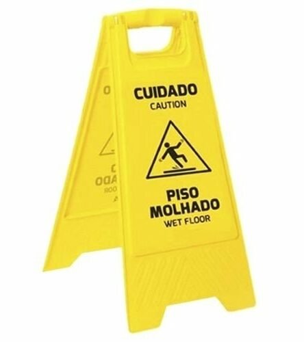PLACA SINAL PISO MOLHADO C/ LOGO