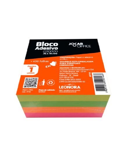BLOCO ADESIVO NEON  C/400 FOLHAS REF 91116