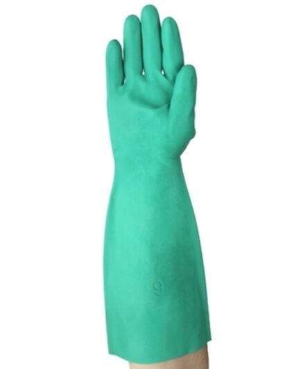 LUVA VERDE 30 CM NITRILICA M