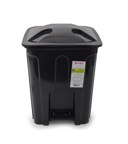 LIXEIRA C/PEDAL 15L PRETA ECO JAGUAR REF 3071