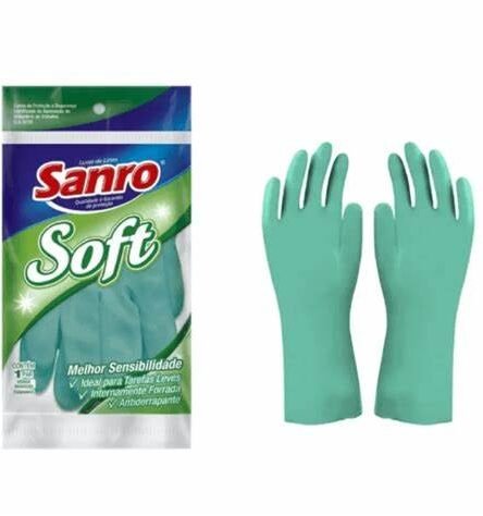 LUVA VERDE FORRADA SANRO SOFT M