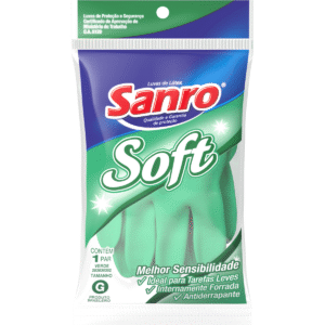 LUVA VERDE FORRADA SANRO SOFT G