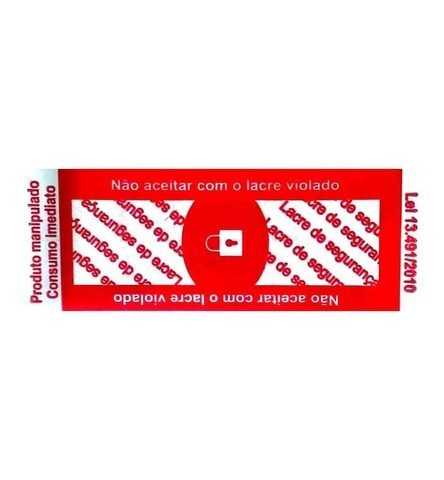 LACRE VERMELHO DE SEGURANÇA C/500 UND