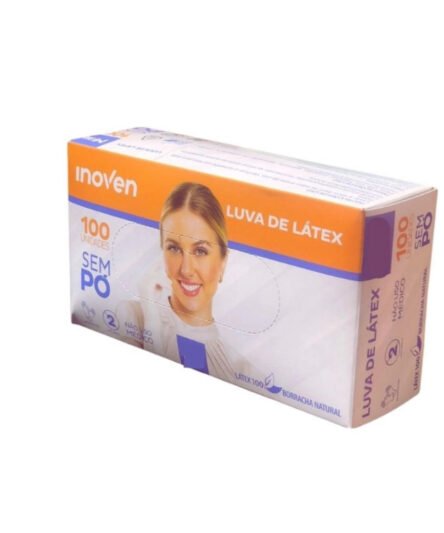 LUVA LATEX P S/PO C/100 INOVEN