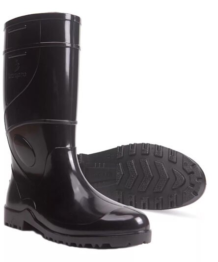 BOTA PVC CANO LONGO BRASOL PRETA S/FORRO N 43
